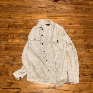 Large banana republic over shirt/layer shirt heather grey